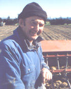 Alistair Campbell in the field digging up another quality crop of potatoes