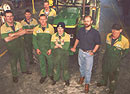 Agrimech service team (R-L), John King, Chris Johnston, Matt Rowe, Kim Hogarth, Nigel Seabrook, Richard Bell, and Dennis Hanson (at back). 