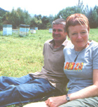 Orinoco beekeepers, Paul Davey and Brenda Wraight